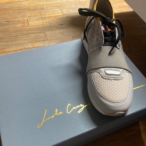 Lola Cruz Santa Cruz beige sneakers crystal stones - Picture 1 of 4